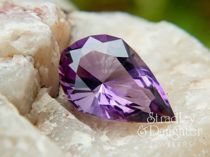 "Iris" - Loose Pear Shaped Amethyst - Stradley & Daughter