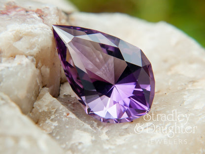 "Iris" - Loose Pear Shaped Amethyst - Stradley & Daughter