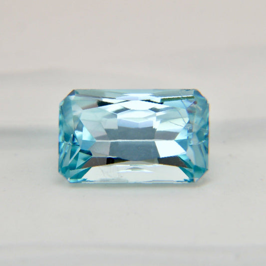 Loose Emerald - Cut Natural Blue Zircon - Stradley & Daughter