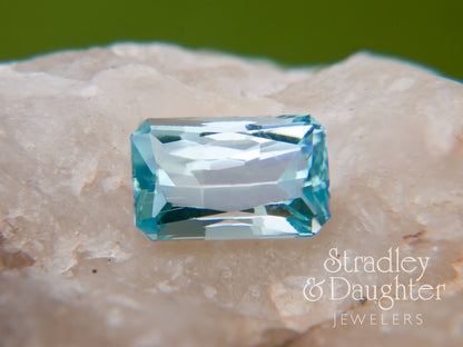 Loose Emerald - Cut Natural Blue Zircon - Stradley & Daughter