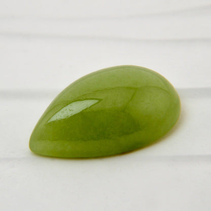 Loose Pear Shape Caribbean Jade Cabochon - Stradley & Daughter