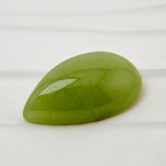 Loose Pear Shape Caribbean Jade Cabochon - Stradley & Daughter