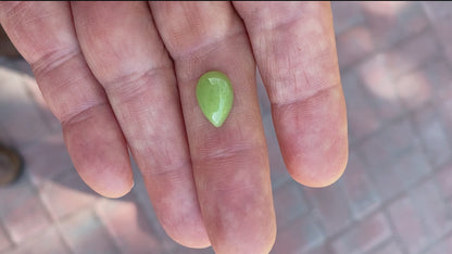 Loose Pear Shape Caribbean Jade Cabochon